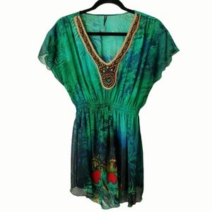 Bohemian Semi-sheer Tunic Beach Pool Top Cover Up